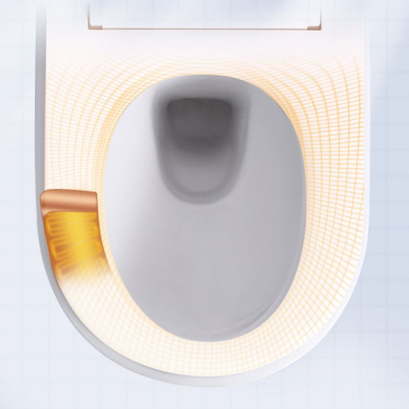 Modern Concealed Tank Toilet Skirted ABS Wall Mount Flush Toilet with Seat