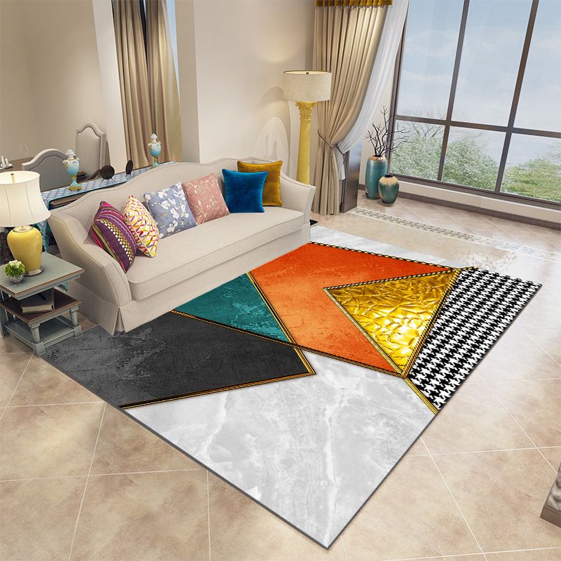 Abrikoos modern tapijt polyester streep tapijt vlekbestendig tapijt voor woonkamer