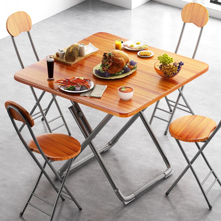 Modern Style Kitchen Dining Set Wood Top Dining Furniture Set with Double Pedestal Base