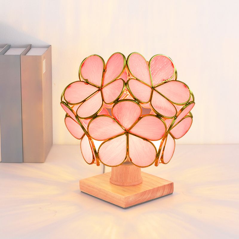 Blumenglas Nachttischlampe Tiffany-Nachttisch-Lampe für Schlafzimmer