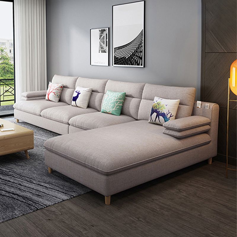 40.94 " H Pillow Top Arm Cotton Blend Sofa & Chaise for Living Room