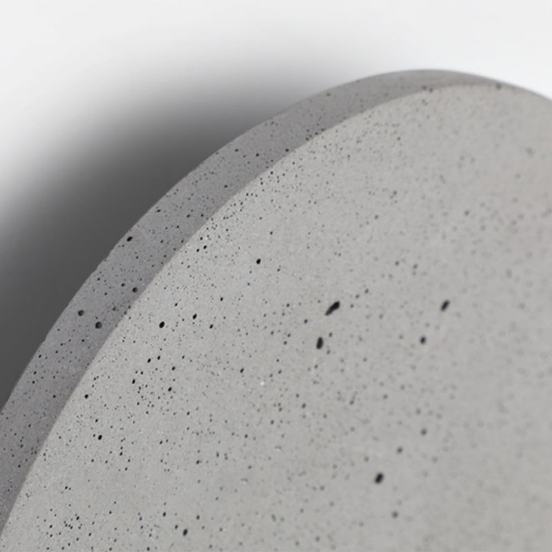 Lámpara de luz redonda de pared moderna lámpara de pared gris de 1 luz con sombra de cemento