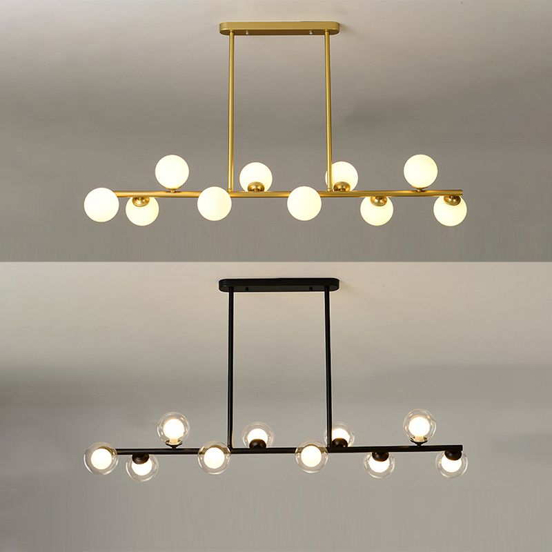 Orb Room Isola Lucile dell'isola Glass Lampella a base di isola in stile contemporaneo