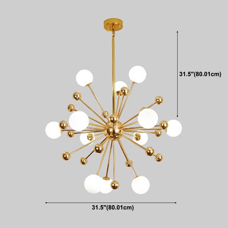 Modern Style Spray Chandelier Lighting Fixtures Glass Multi-heads Chandelier Light