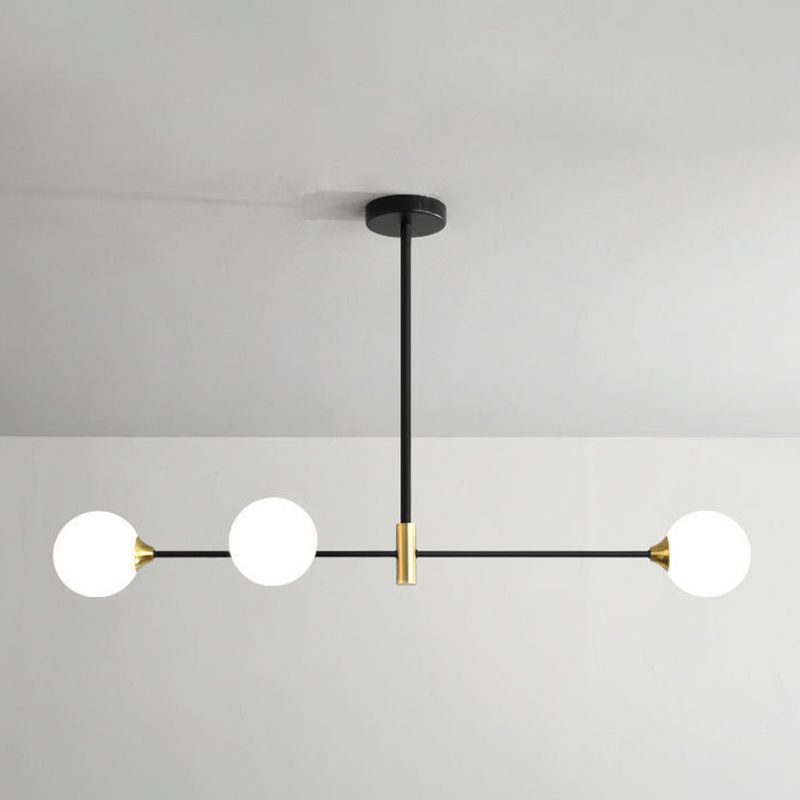 Modern Style Global Shape Island Lights Glass 3/4 Lights Pendant Light