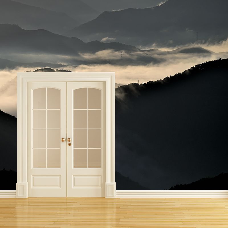 Mountain Mural Decal Eco-friendly Wallpaper Customized Wall Covering for Sitting Room