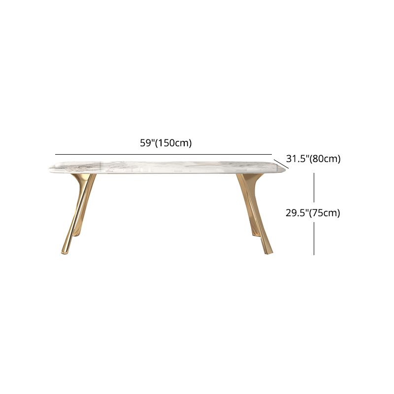 Luxury 1/2/5/7 Pieces Dining Set Sintered Stone Top Dining Table with Leather Chairs