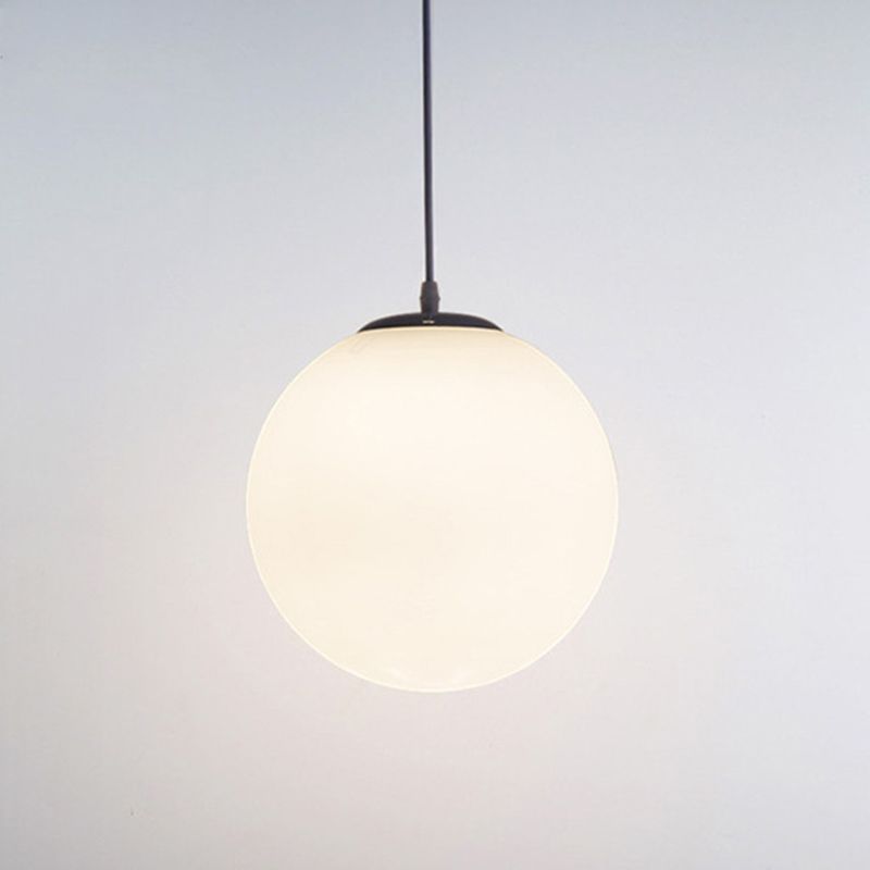 Glas Globus Anhänger Leuchte zeitgenössische Stil Hängende Leuchte in Weiß