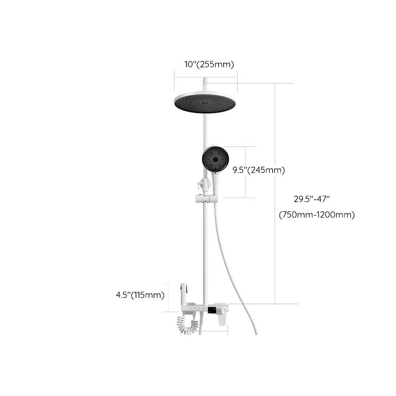 Modern Shower System Slide Bar Included Wall Mounted Shower Set