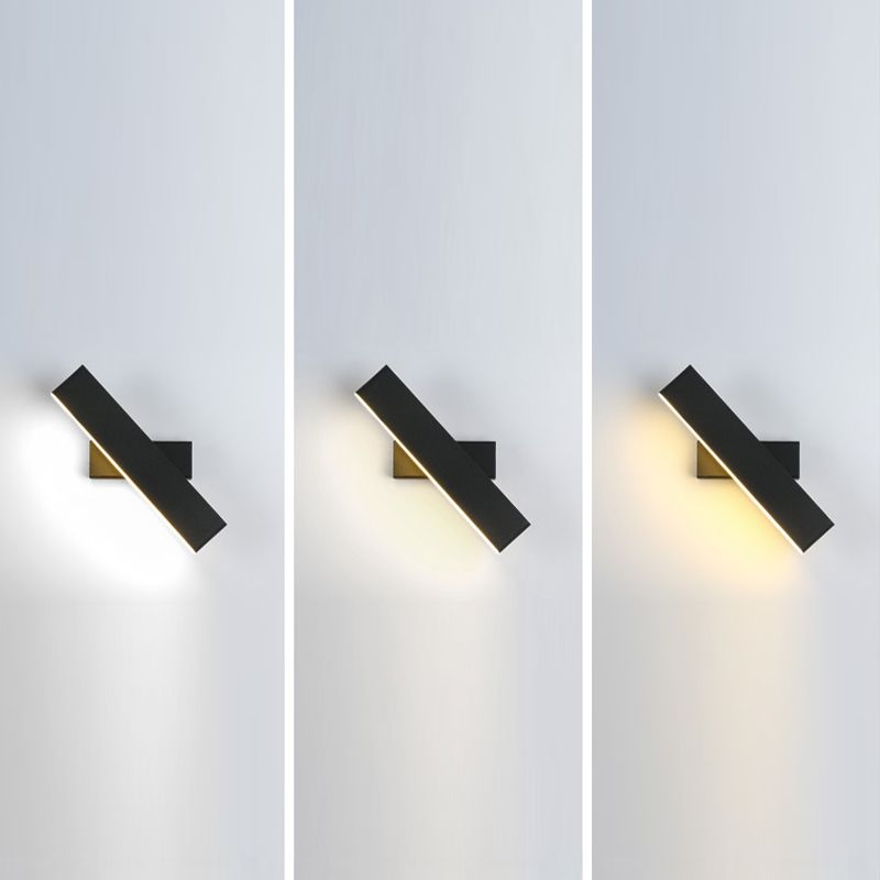 1-Licht linearer Schatten Wandleuchten moderner Metallmontageleuchte Metallmontage