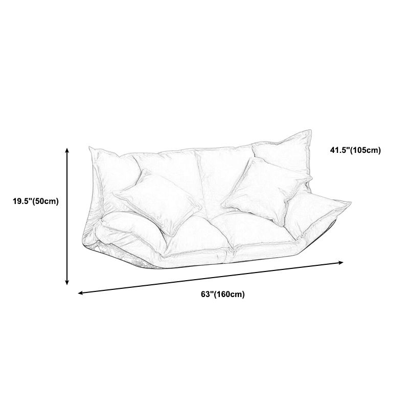Eigentijdse strakke rug cabriolet slaapbank 19.69 "Hoge stoffen armloze bank