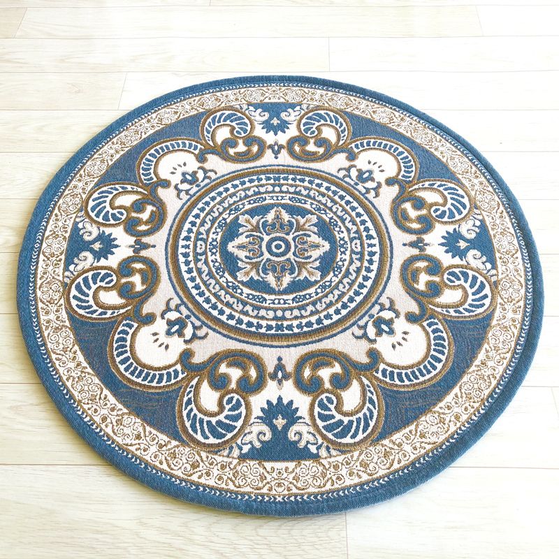 Fancy Modern Carpet Flower Pattern Polyester Area Rug Stain Resistant Rug for Home Decor