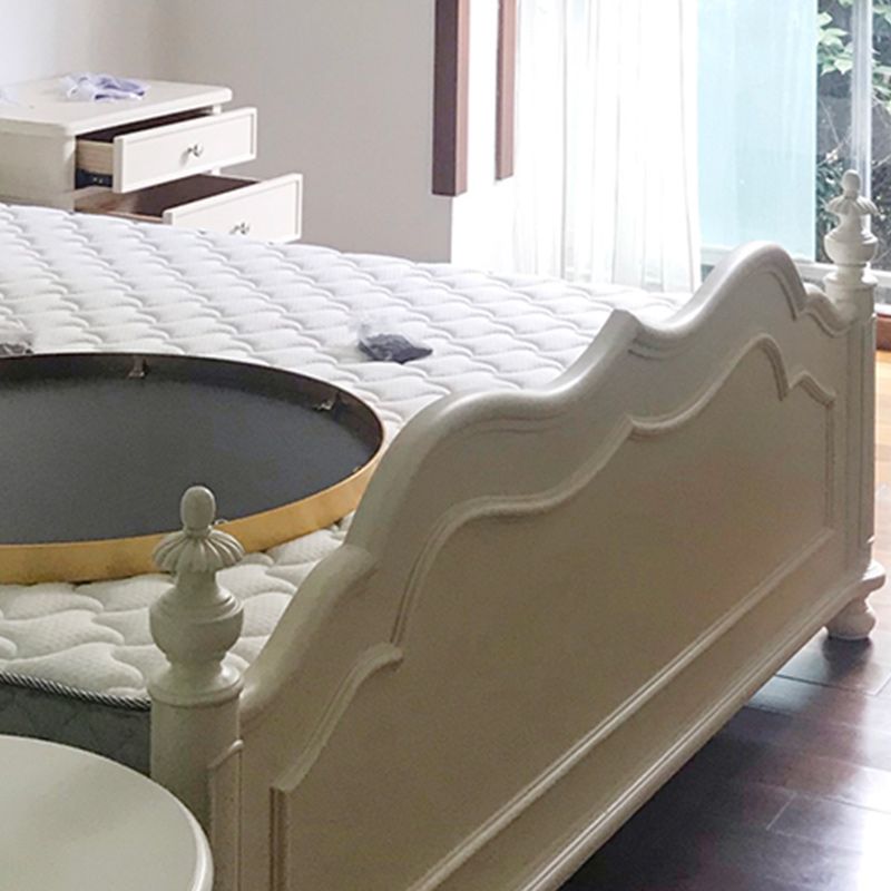 Victorian Solid Color Slat Bed Arched Bed With Custom Wood Legs