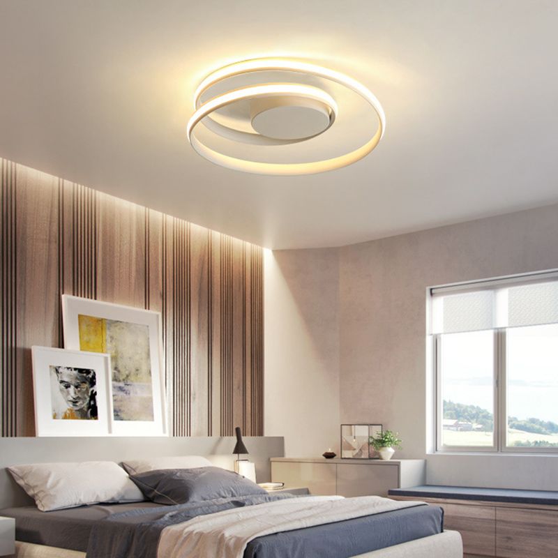 Aluminiumlegierung Nordische Kreise Deckenleuchte Minimalistische Leitung Design Wohnzimmer Flush-Berg-Beleuchtung