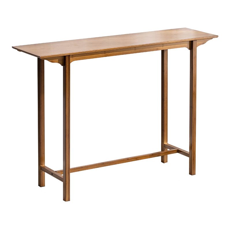 Mid-Century Modern Console Table Dark Brown Rectangle Console Table
