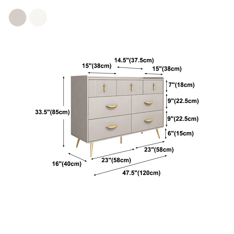 Simple Engineered Wood Sideboard Modern Buffet with Drawer for Dining Room