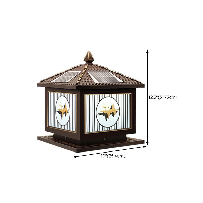 Modern LED Pillar Lamp Creative Solar Lighting Fixture for Garden