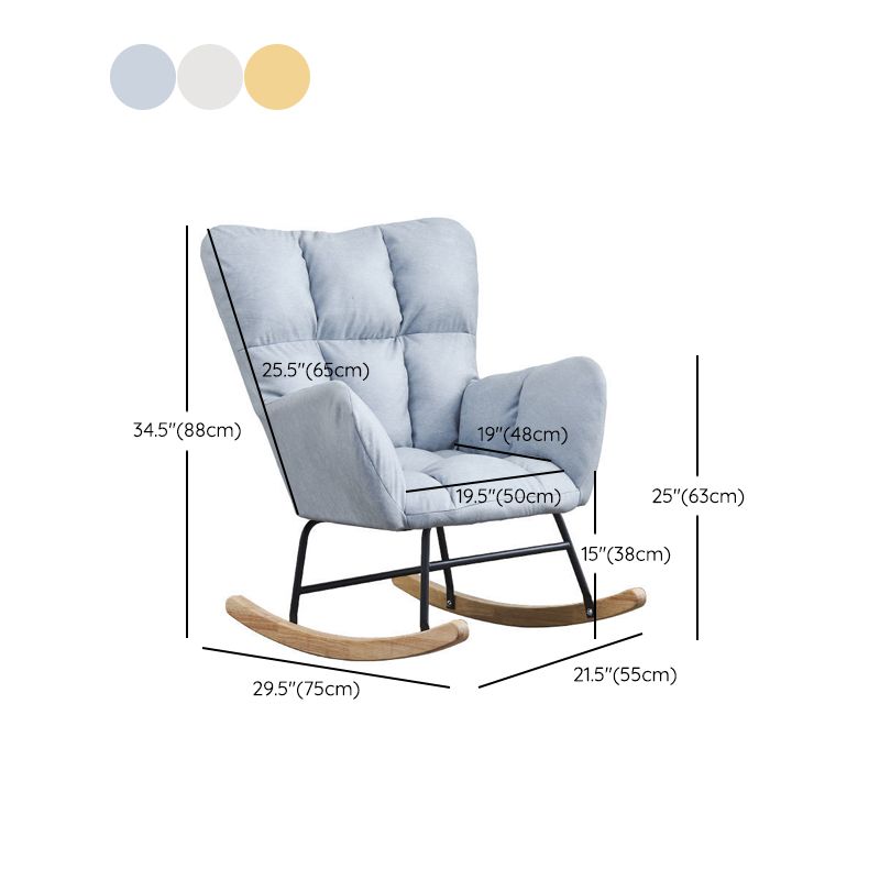 Contemporary Simple Style Rocking Chair Indoor Nursery Sofa Rocking
