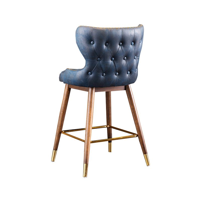 Solid Wood Counter Stools Industrial Fabric Counter Stools with Low Back