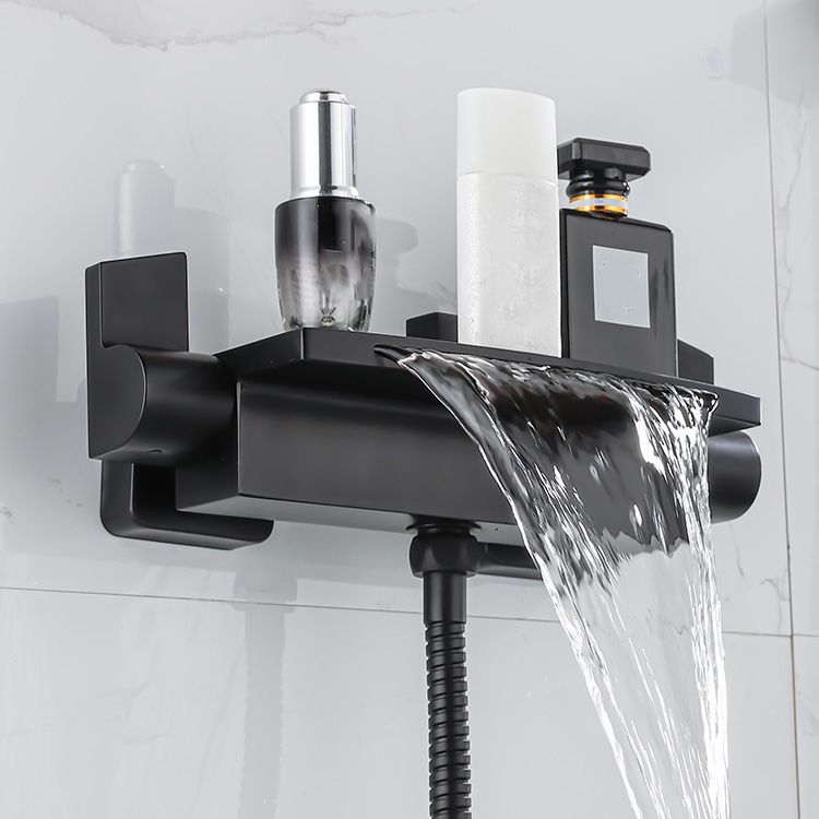 Two Handle Bathroom Faucet Wall Mounted Fixed Tub Faucet Trim