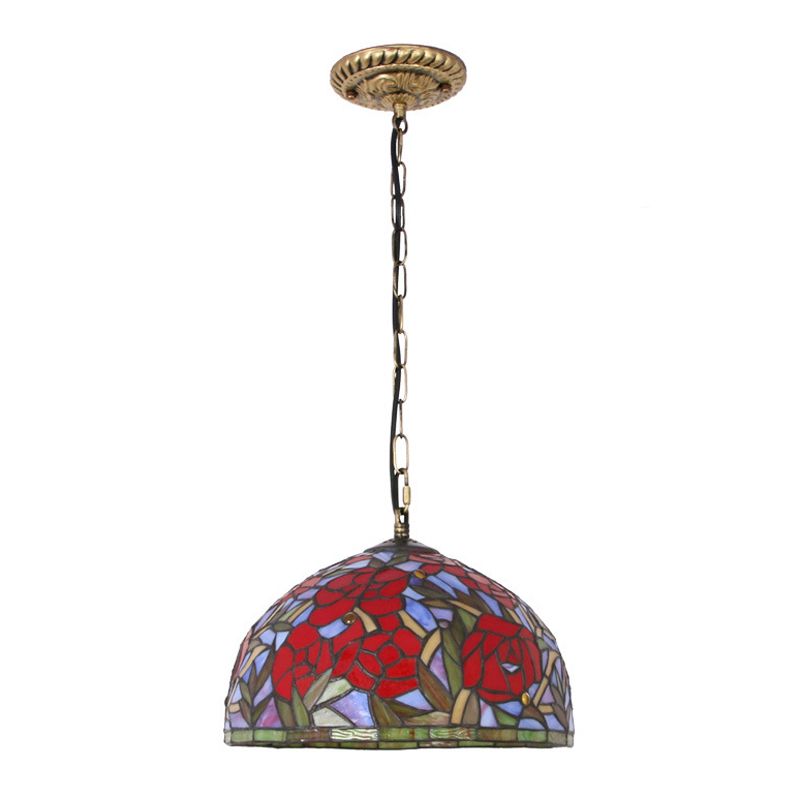 Dome Red Tloorn Tloorn Taching Pendant Lightings