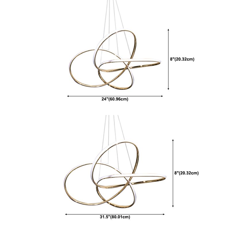 Luminaire de lampe suspendue en aluminium à 1 lumière