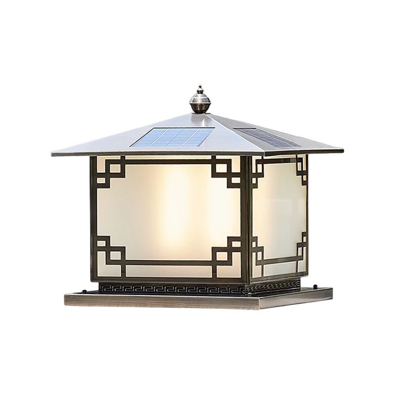Household LED Pillar Lamp Modern Solar Lighting Fixture for Garden