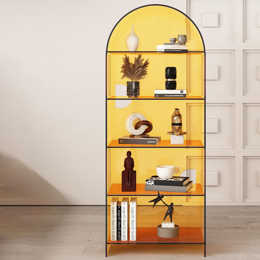 Acrylic Closed Back Standard Bookshelf Modern Style Bookcase