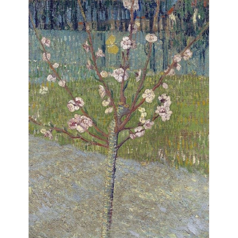 Contemporary Flower Tree Wall Mural for Bathroom Full Size Wall Covering in Green