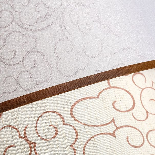 Geometric Living Room Flush Mount Ceiling Light Fixture Fabric Modern Flush Mount Lamp in White