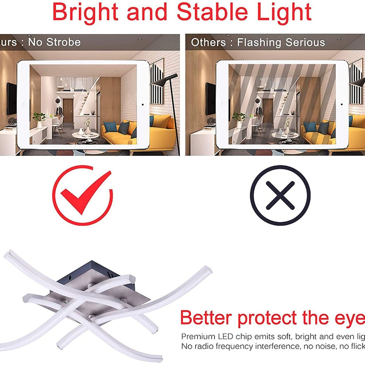 Curved Aluminum Semi Flush Light Fixture Modern LED Chrome Semi Flush Ceiling Light