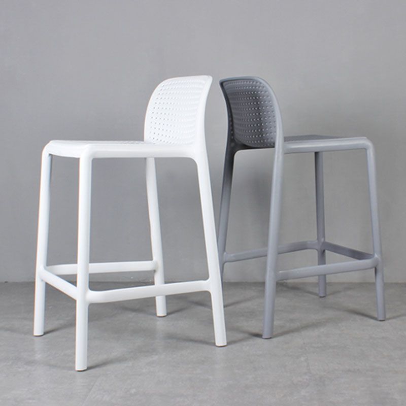 Nordic Macron Stackable Counter Stools Colorful Indoor Plastic Bar Stool