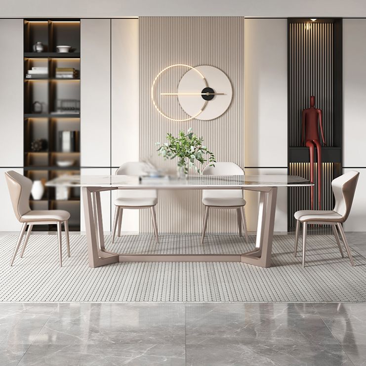 Modern 1/4/5/7 Pieces Dining Set Sintered Stone Dining Table Set