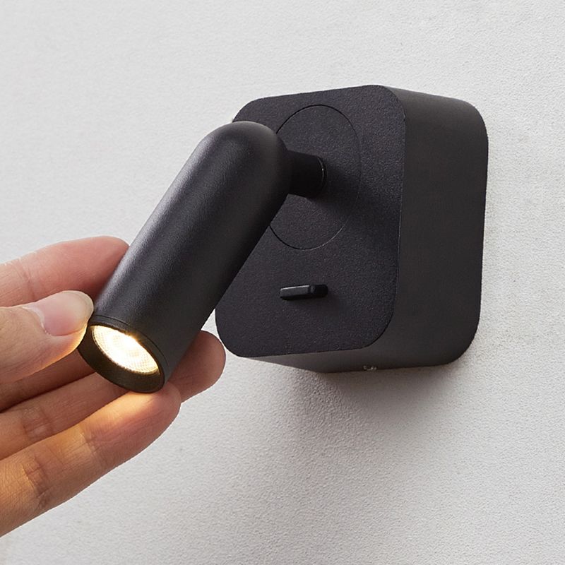 Plan de pared LED de aluminio esmerilado en la simplicidad moderna Luz de pared geométrica de metal para el dormitorio