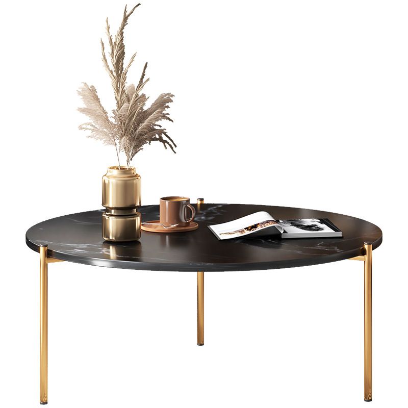 3 Legs Coffee Table Round Solid Wood Coffee Table for Living Room