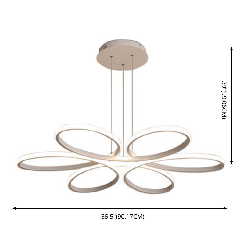 Lámpara de colgación de led de flores simplicidad acrílico comedor lineal encosnedora