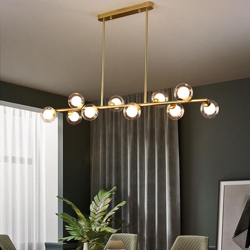 Modern Style Globe Shade Island Pendants Glass Pendant Lights for Dining Room