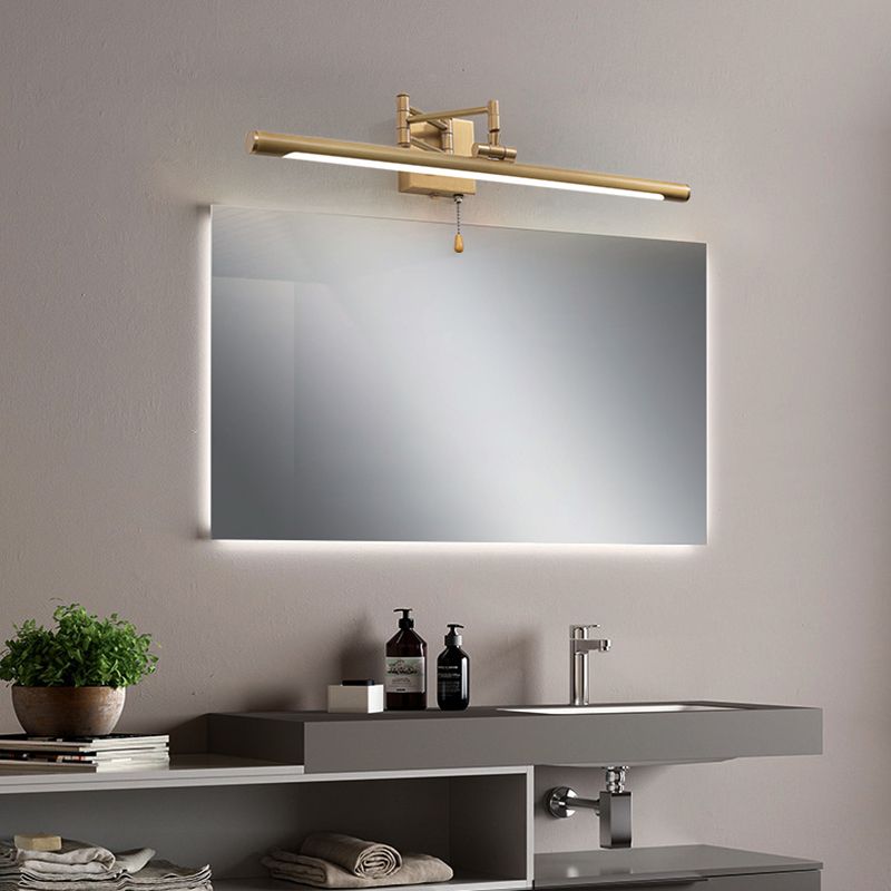 Tubular LED Bath Bar Metal LED Postmodern Vanity Wall Light with Extendable Arm