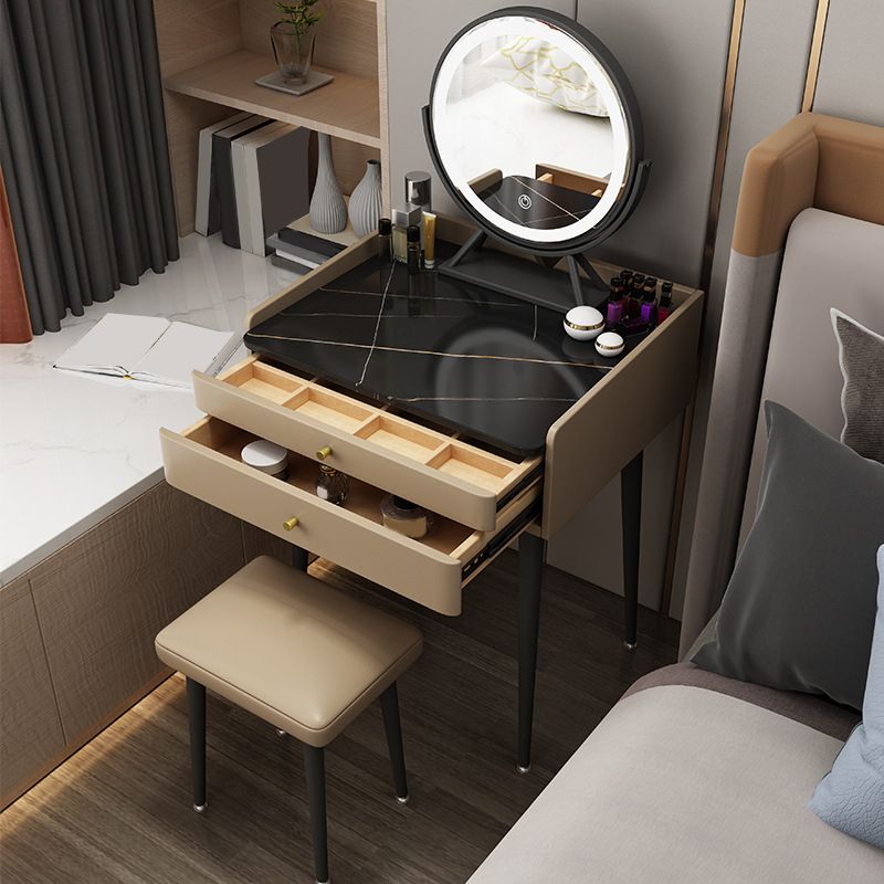 Two Piece Modern Vanity Set Stone Top 23.62" Wide Dressing Table