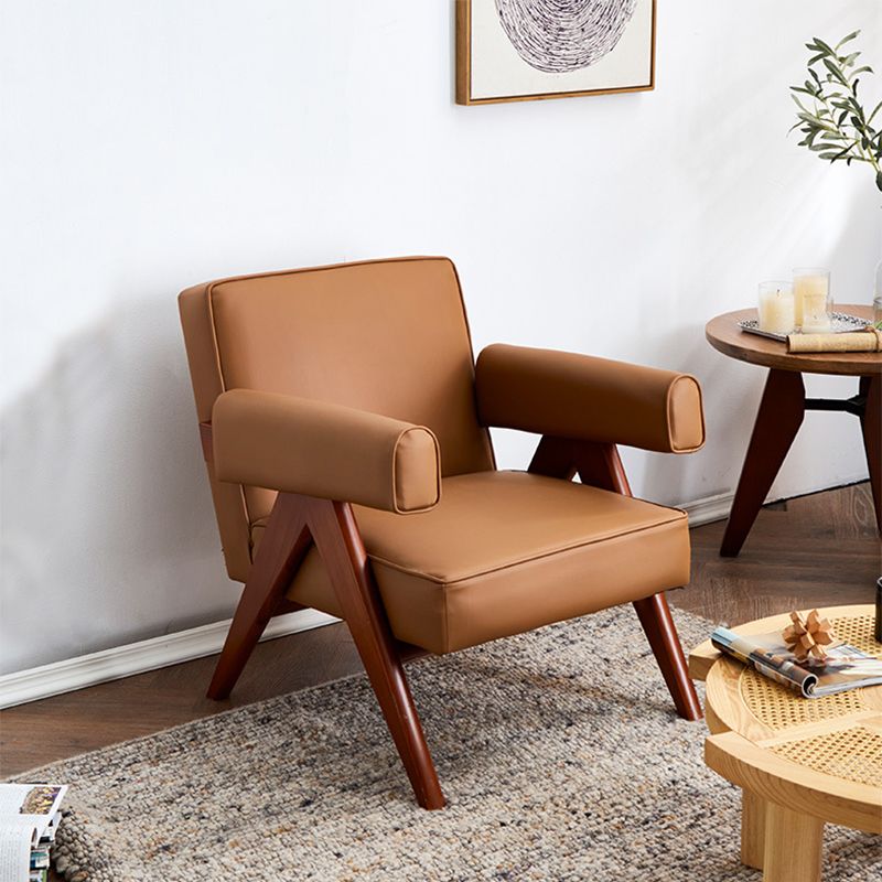 Nordic Arms Included Basic Four Leg Round Arms Tight Back Accent Room Chair