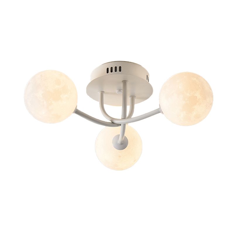 Nordic Sputnik Flush Mount Globe Ceiling Light Fixture with Glass for Bedroom