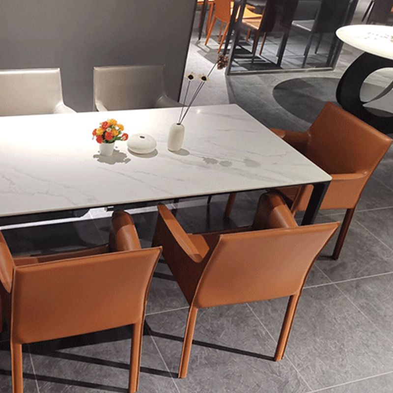 Faux Leather Kitchen Arm Chairs Contemporary Upholstered Dining Chairs