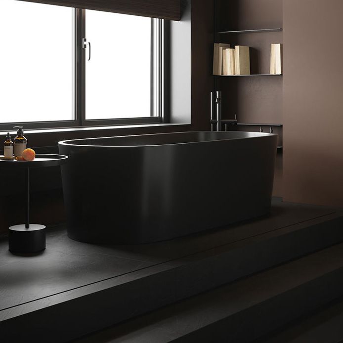 Freestanding Soaking Bathtub Oval Antique Finish Modern Bath Tub