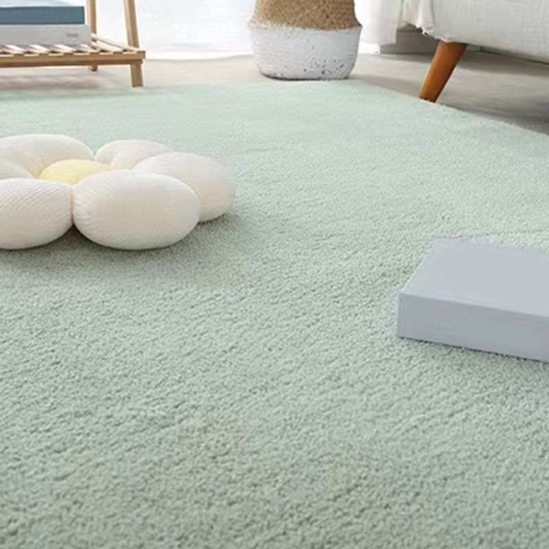Tapis décontracté vert en Polyester, couleur Pure, pour l'intérieur, lavable, pour la décoration de la maison