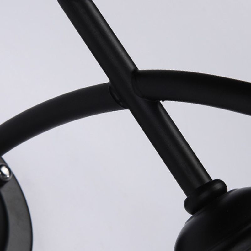 Industrial Style Wall Sconce Grass 1 Light Sconces in Black for Living Room