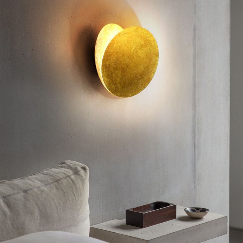 1-Light Wall Sconce Modern Led Wall Mount Lamp with Metal Shade for Living Room