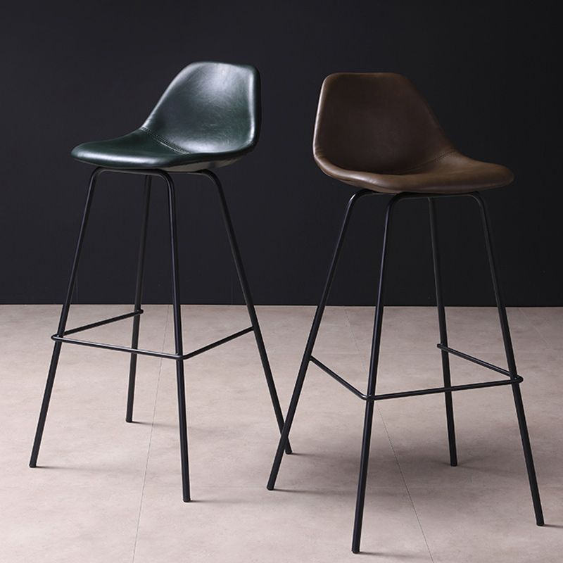 Contemporary Style Bar-stool Bucket Bar Stool with Metal Legs for Home