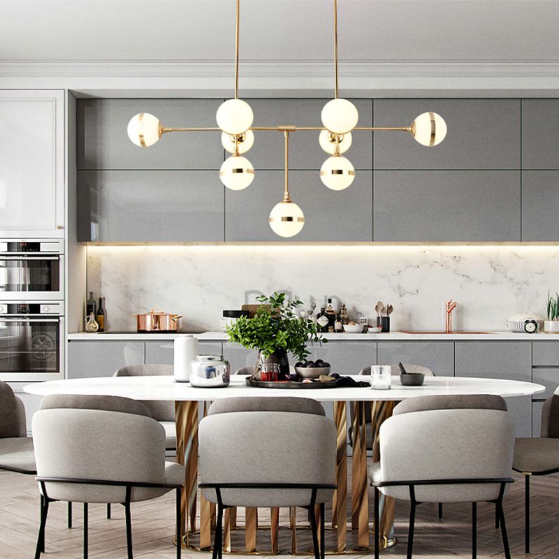 Stile moderno a forma sferica luci isola