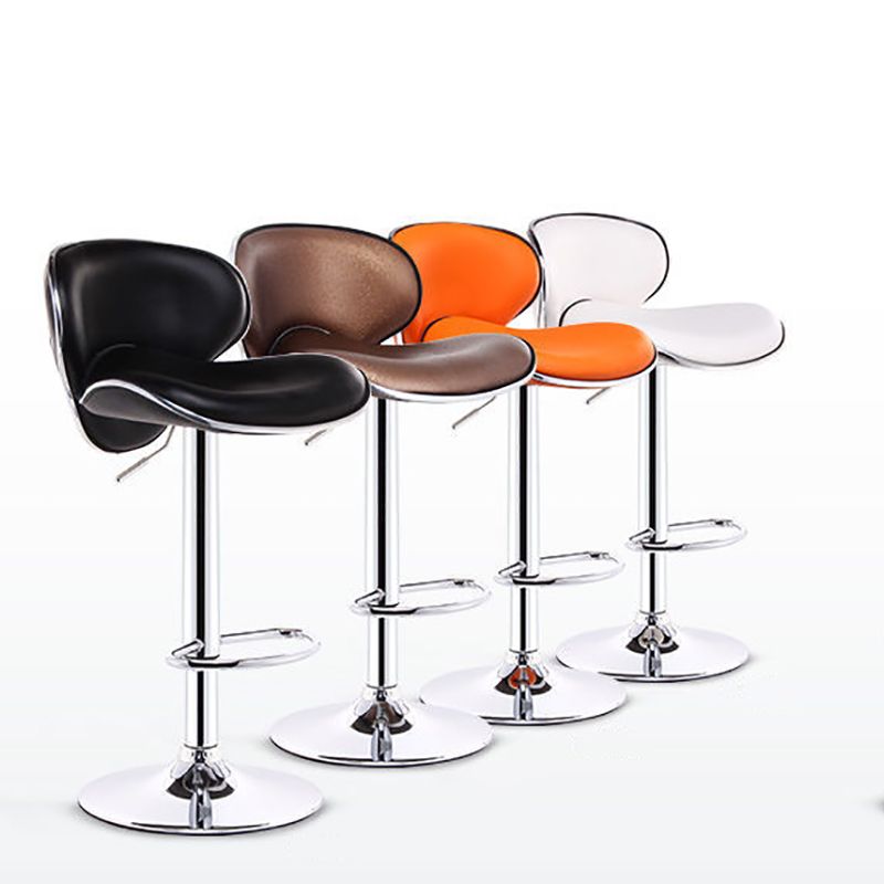 Modern Style Bar-stool with Adjustable Height Low Back Footrest Swivel for Counter Bar