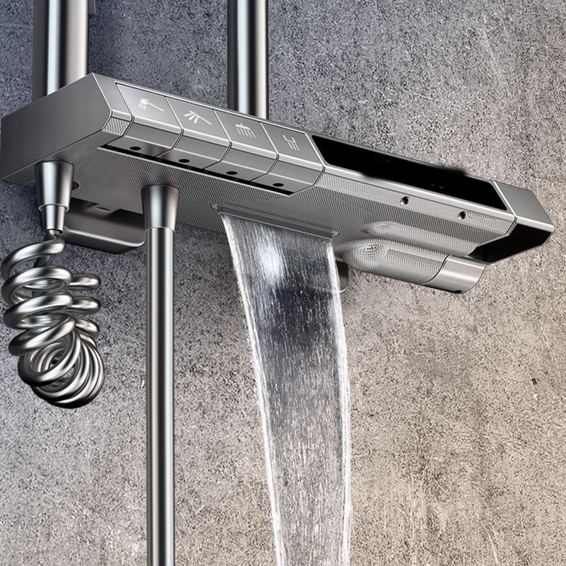 Modern Wall Mounted Shower Combo Slide Bar Included Shower Head Combo